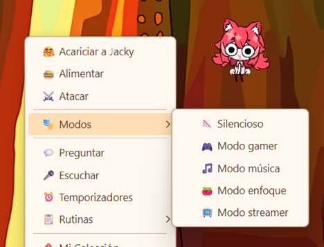 Features settings tab showing operation mode options