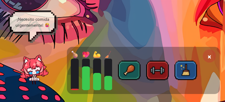 Features settings tab showing Tamagochi Mode options